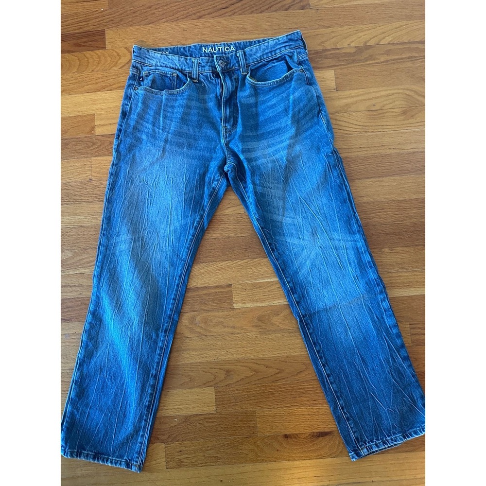 Nautica Jeans Original Relaxed Fit Blue Mens 33W‎ x 29L "SIZE TAG ON WAIST WRONG